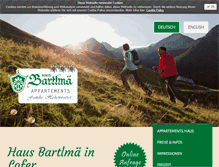 Tablet Screenshot of haus-bartlmae.at